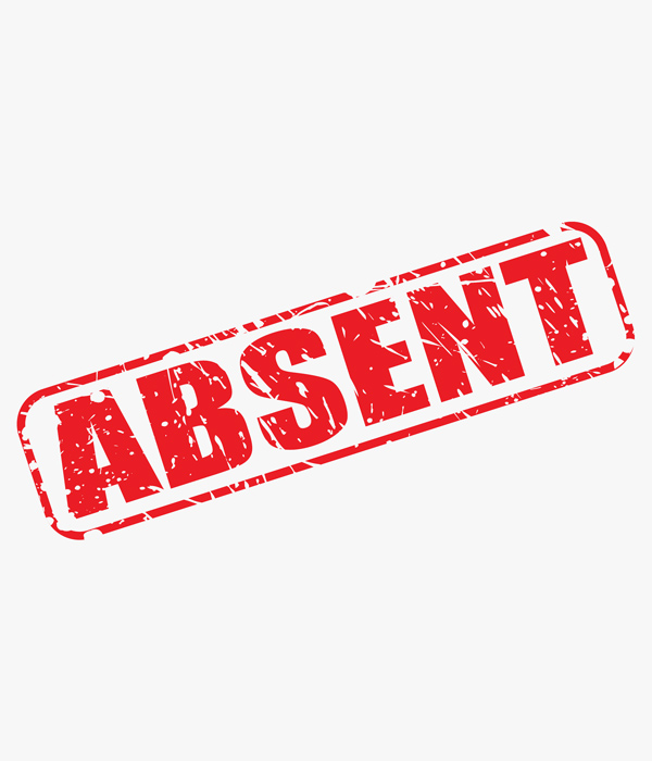 ABSENT stamp
