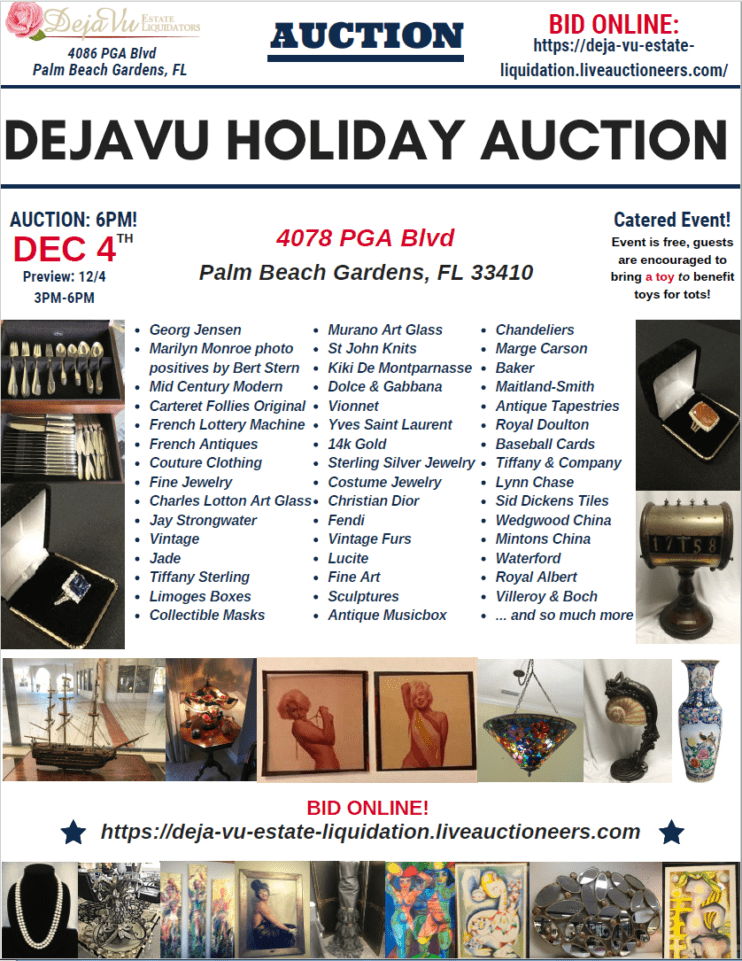 Dejavu Holiday Auction!